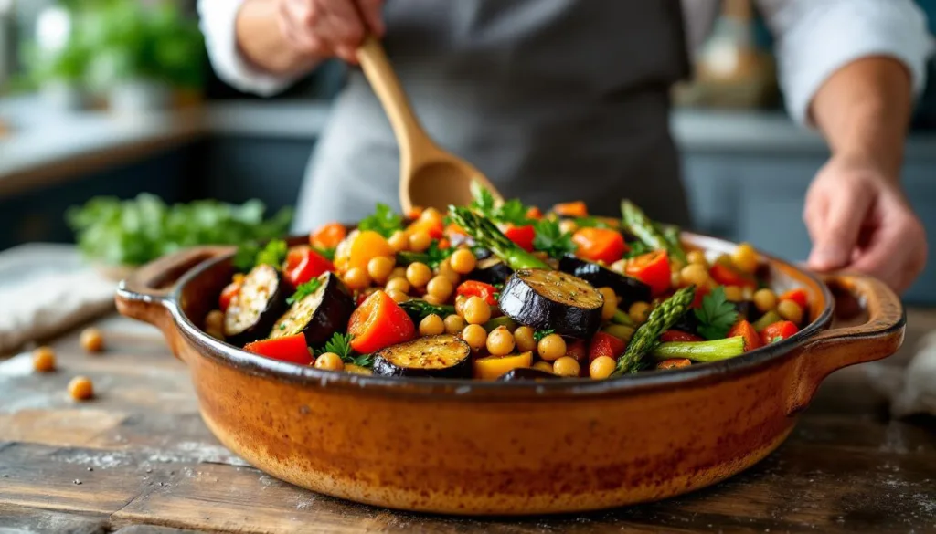 ein erfahrener koch erklärt, warum orientalisches ofengemüse mit spargel nicht nur lecker, sondern auch besonders sättigend ist. entdecken sie die gesunden und köstlichen zutaten dieses herbstlichen gerichts.