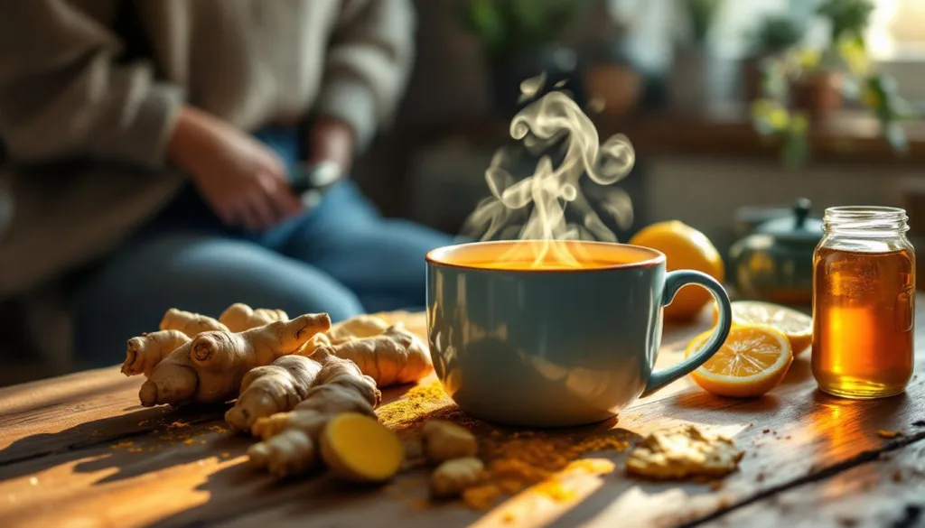 entdecke, wie eine ernährungsberaterin dir zeigt, deine verdauung in nur 7 tagen mit ingwer-kurkuma-tee sanft zu resetten und besser zu fühlen.