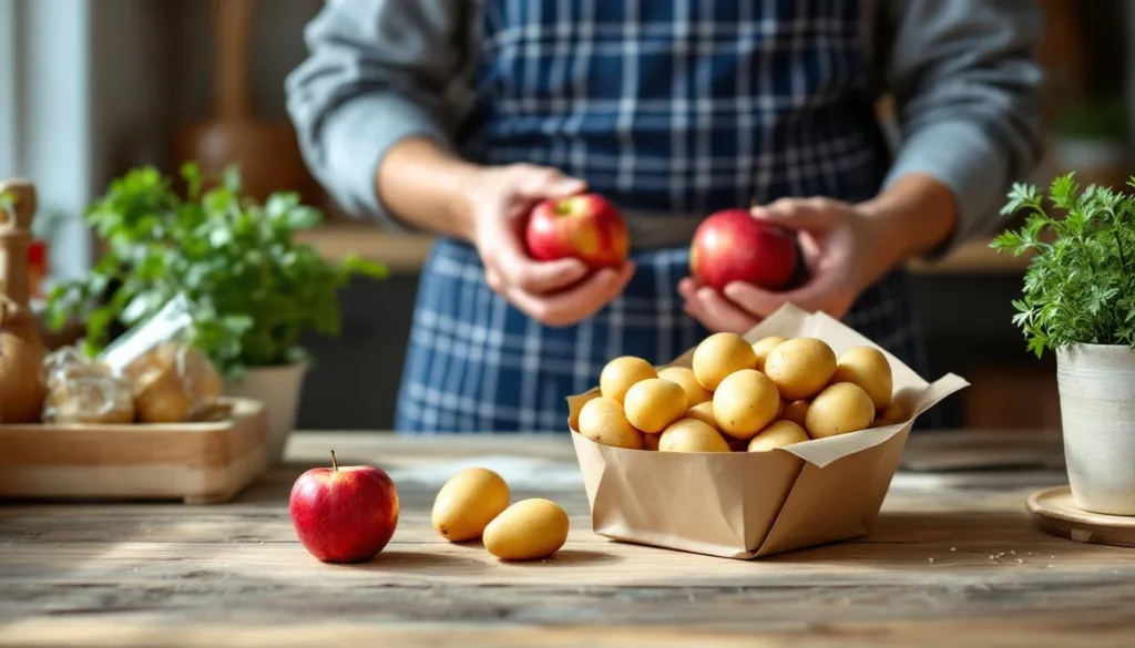 entdecken sie den einfachen apfel-trick, mit dem ihre kartoffeln wochenlang frisch bleiben. praktische tipps für die perfekte lagerung und lange haltbarkeit.