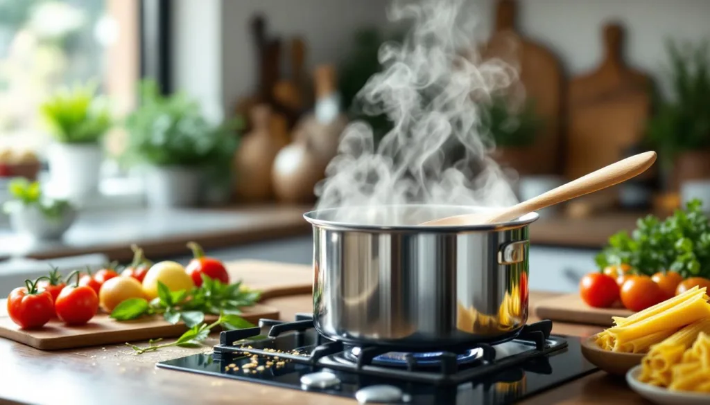 entdecken sie, wie ein kleiner holzlöffel-trick ihre pasta perfekt kochen lässt – ein einfacher tipp für perfekte ergebnisse beim kochen.