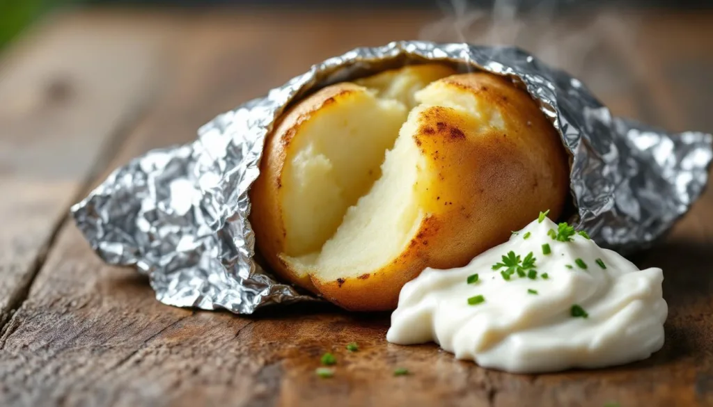 entdecke, warum ofenkartoffeln in alufolie mit cremigem kräuterquark nicht nur schneller garen, sondern auch besonders lecker und aromatisch schmecken.