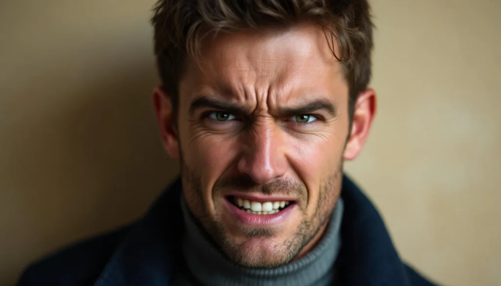 entdecken sie, wie bestimmte gesichtsausdrücke unbewusst ekel verraten können, ohne dass ein lächeln oder höflichkeit gezeigt wird.